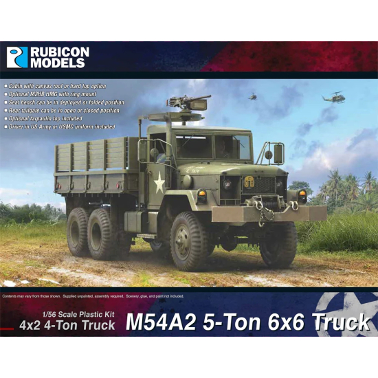 Rubicon Models 280133 - M54A2 5-ton 6×6 US Army Truck – Wietnam – model plastikowy 1:56